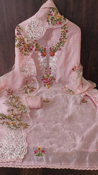 CHANDERI EMBROIDERED SUITS