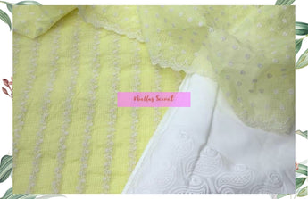 Beautiful Lemon Yellow   Scintillating Kota Embroidered 🎀 - Noella Secret