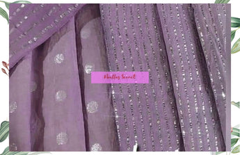 Beautiful Purple Fancy And Lacy MulMul - Noella Secret